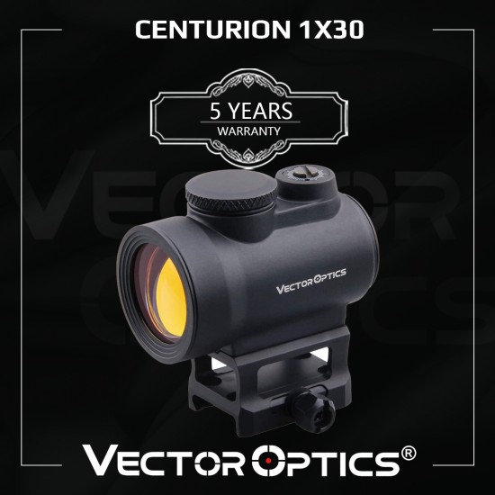 Vector Optics Centurion 1x30 Red Dot Sight Scope Hunting Riflescope 3 MOA 20000 Hour Runtime 12ga .223 AR15 5.56 7.62x39 .308win