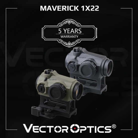 Vector Optics Maverick Gen3 1x22 Red Dot Scope Optic Sight Hunting Waterproof QD AR Sight Rubber Armed .223 5.56 .308 7.62