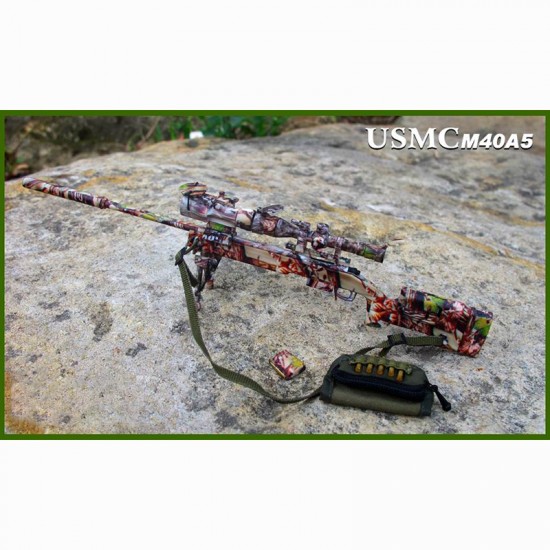 1:6 Scale Weapon Model ZYTOYS M40A5 Bionic Camouflage Sniper Rifle USMC Soldier 8024D For 12and#39;and#39; Action Figures Collection Display