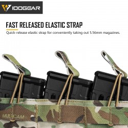 IDOGEAR Triple Magazine Pouch 5.56 Mag Pouch Open Top Army Airsoft Gear Military Tactical Magazine Pouches Multi-pocket 3526
