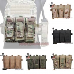 Emerson CP Style Tactical AVS Triple Magazine Pouch For Rifle M4 M16 AR15 5.56 .223 Hook andamp; Loop Detachable