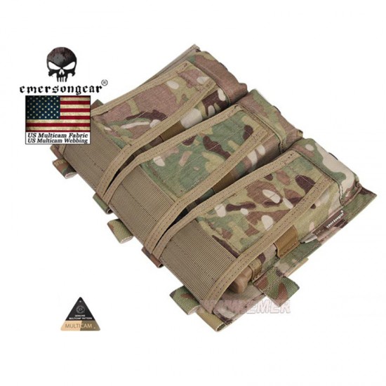 Emerson CP Style Tactical AVS Triple Magazine Pouch For Rifle M4 M16 AR15 5.56 .223 Hook andamp; Loop Detachable
