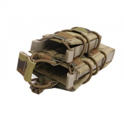 Tactical Double Layer Modular 5.56 .223 andamp; 9mm Magazine Pouch for Rifle M4 / M14 / AK /G3 Pistol M92 /1911/HK45 Molle Mag Pouch
