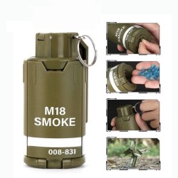 Kids toys for boy kids m18 grenade style smoke bomb hand thrown plastic explosion bomb for 6mm-8mm water gel ball airsoft 6mm bb