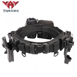 Yakeda Padded Patrol Belt Police Hunting Gadget Pouch MOLLE Waist Bag Adjustable Combat Tactical Belt
