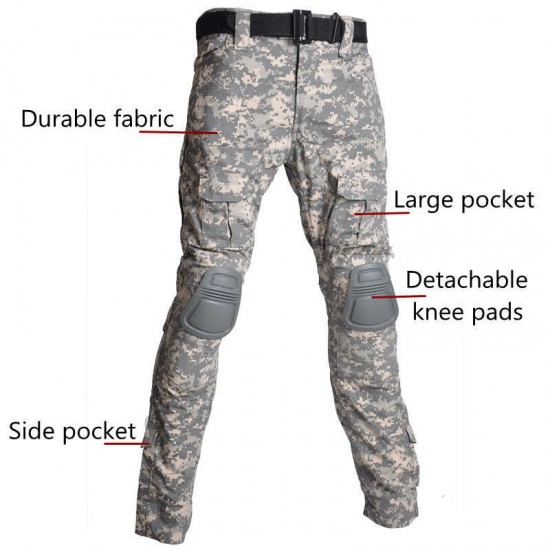 Tactical Suit Military Uniform Suits Camouflage Hunting Shirts Pants Airsoft Paintball Clothes Sets with 4 Padsandamp;Plus 8XL
