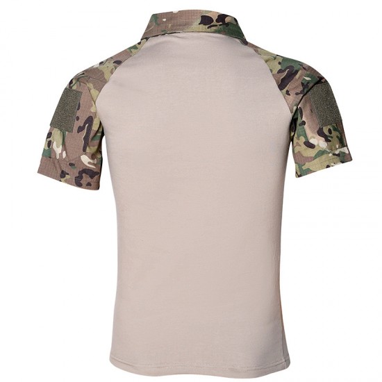 Military Camo Shirts Tees Mens Outdoor Airsoft Tactical Combat Shirt Hunting Clothes Tops Workout Clothing Army T Shirt Hiking