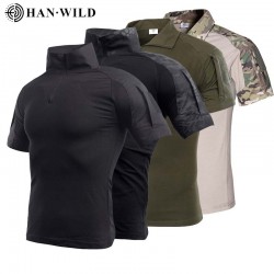 Military Camo Shirts Tees Mens Outdoor Airsoft Tactical Combat Shirt Hunting Clothes Tops Workout Clothing Army T Shirt Hiking