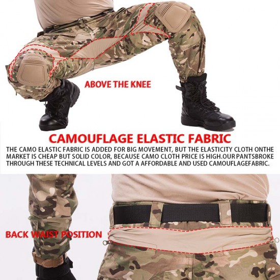 Hunting Pants G3 Suit Tactical Military Uniform Multicam Forces Suits Hunting Pant Combat Shirt Pant Airsoft Militaire With Pads