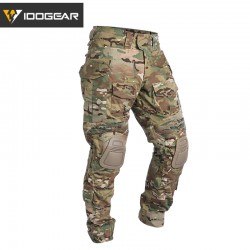 IDOGEAR G3 Combat Pants with Knee Pads Airsoft Tactical Trousers MultiCam CP gen3 Hunting Camouflage 3201