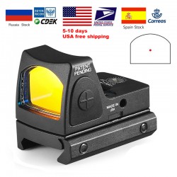 Mini RMR Red Dot Sight Collimator Rifle Reflex Sight Scope fit 20mm Weaver Rail For Airsoft / Hunting Rifle