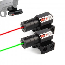 Powerful Tactical Mini Red Dot Green Laser Sight Scope Weaver Picatinny Mount Set for Gun Rifle Pistol Shot Airsoft Riflescope