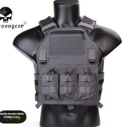 Emersongear 420 PLate Carrier Airsoft Combat Molle Vest Wolf Gray EM7362