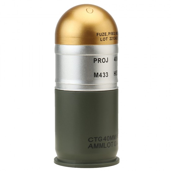 M433 HEDP 40mm Cartridge Dummy Grenade Model Mini Storage Case Airsoft Display Decoration Military Fan Collection Toy Gift