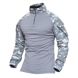 Military Camouflage Tactical T Shirt Army Long Sleeve Cotton Combat Frog Shirt Men Outdoor Training Hunting Clothes Tee Shirts