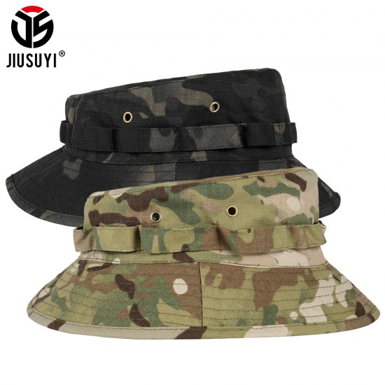 Multicam Boonie Hat Military Camouflage Bucket Hats Airsoft Army Tactical Hunting Fishing Outdoor Panama Nepalese Cap Summer Men