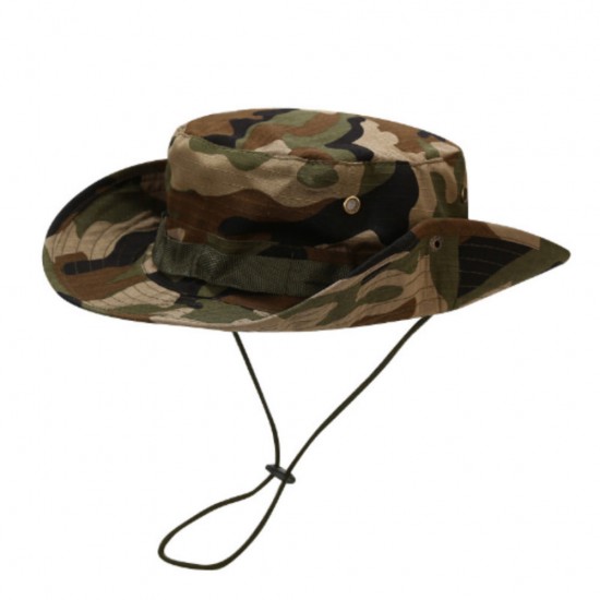Men Camouflage Boonie Hat Tactical US Army Bucket Hats Military Multicam Panama Summer Cap Hunting Hiking Outdoor Camo Sun Caps