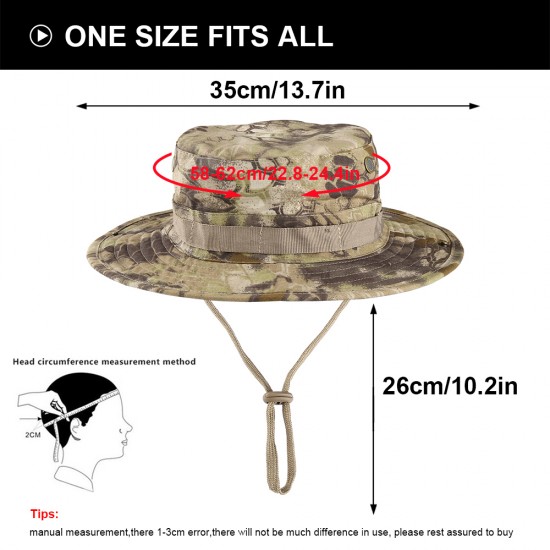 Multicam Tactical Airsoft Sniper Camouflage Bucket Boonie Hats Nepalese Cap SWAT Army Panama Military Accessories Summer Men