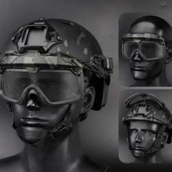 Tactical Helmet Eyewears Anti-fog Transparent Hunting Goggles Airsoft Paintball Shooting Wargame Glasses CS Safety Eyewear