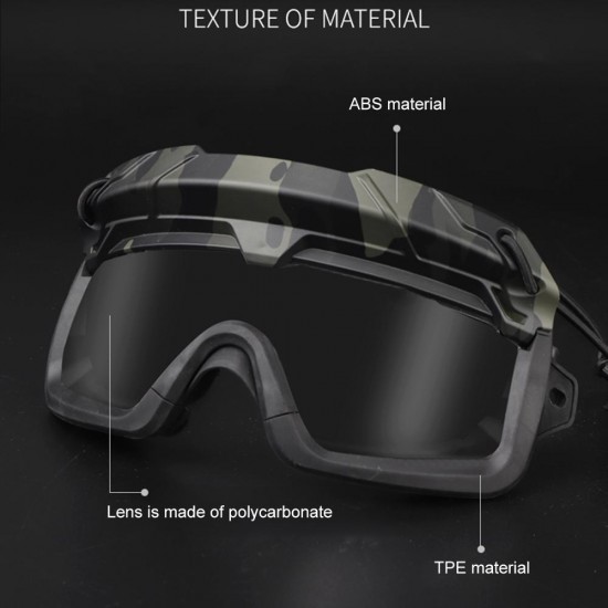 Tactical Airsoft Paintball Goggles Hunting Glasses CS Wargame Safety Goggles Fits for Helmet