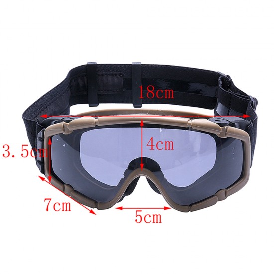FMA SI-Ballistic Goggles Tactical Fan Version Safety Goggle Adjustable Anti-fog Dust Glasses  with 2 Lens Airsoft Accessories