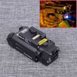 Tactical DBAL-PL IR Laser Light Combo Strobe Weapon Light LED Gun Tac Flashlight With Red Laser NV Illuminator For 20mm Rail