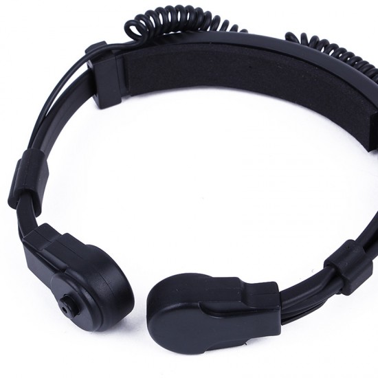 NEW Walkie Talkie Tactical Throat Mic Earpiece Headset Microphone NATO Plug for Kenwood Baofeng UV-5R
