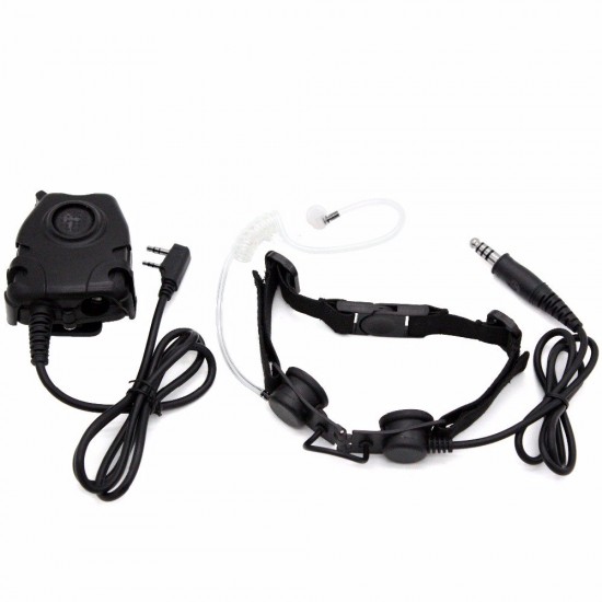 Z Tactical Throat Mic Z003 Headset with Peltor PTT for Kenwood Two Way Radio BaoFeng UV-5R GT-3 UV-5X BF-F8 BF-888S Retevis H777
