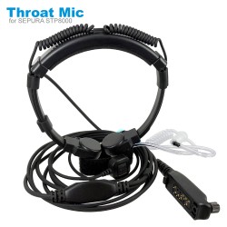 Telescopic Throat Vibration Mic for Sepura STP8000 STP8030 STP8035 STP8038 STP8040 STP8080 Walkie Talkie Headset Earpiece