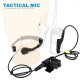 Tactical Heavy Duty Headset Neck Throat Mic U94 PTT for Motorola MTP850S XIR P8268 P8200 APX4000 APX2000 DP4800 Walkie Talkie
