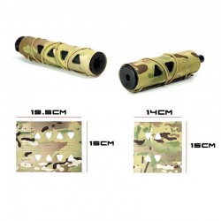 Tactical 19.5/14cm Silencer Airsoft Suppressor Nylon Cover For Shooting Muffler Baffler Protective Military Camouflage Case
