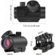1x20 RDS-25 Red Dot Sight 4 MOA Micro Red Dot Gun Sight Rifle Scope with 1 inch Riser Mount Airsoft Hunting Accessory