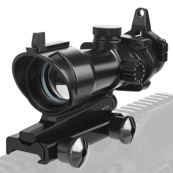 ACOG 1X32 Red Green Dot Sight Illuminated Optical Rifle Scope Fit 20mm Rail for Tactical Airsoft Rifle Hunting Sniper