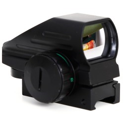 Holographic Green Red Dot Sight 1x22x33 Illumination Compact 4 Reticales Dot Reflex Sight with Elevation Windage Adjustment