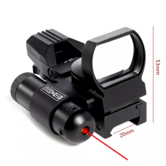 Riflescope 20mm Rail Holographic Red Dot Sight 4 Reticle tactical Scope Collimator Optical sight Hunting for Picatinny Rail