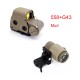 G33 G43 Scope Sight 3X Magnifier With Switch to Side QD For 20mm Rail Mount Apply Red Dot 558 556