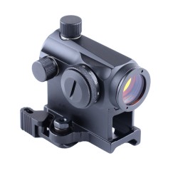 Tactical 1X24 Mini Red Green Dot Reflex Sight Illuminated Sniper Scope With 20mm QD Rise Rail Mount Hunting Airsoft Rifle Scope