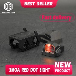1x22 Reflex Open 3MOA Red Dot Sight Rifle And Shotgun With Picatinny 1.54 Inch High Mount