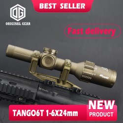 Tactical TANGO6T 1-6X24mm 30mm  FFP  Riflescope Optical Sight Spotting Scope For Rifle Hunting Airsoft Accessories Tactics Mount